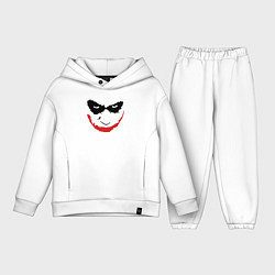 Детский костюм оверсайз Хит Леджер лицо джокера, цвет: белый