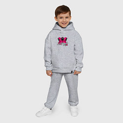 Детский костюм оверсайз Squid game team, цвет: меланж — фото 2