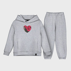 Детский костюм оверсайз Валентинка, цвет: меланж