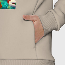 Детский костюм оверсайз Рик Санчес медитирует на утиной планете - нейроарт, цвет: миндальный — фото 2