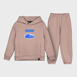 Детский костюм оверсайз Blue bmw, цвет: пыльно-розовый