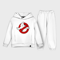 Детский костюм оверсайз Ghostbusters - logo, цвет: белый