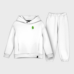 Детский костюм оверсайз Зелёный уличный фонарь, цвет: белый