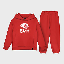 Детский костюм оверсайз Brain, цвет: красный
