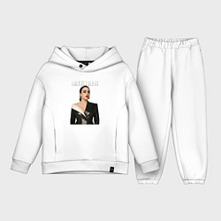 Детский костюм оверсайз Билли Айлиш в черном костюме, цвет: белый