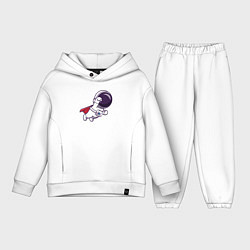 Детский костюм оверсайз Spaceman superman, цвет: белый