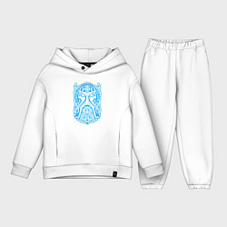 Детский костюм оверсайз Суровый северный бог в кельтском стиле, цвет: белый