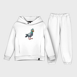 Детский костюм оверсайз Зомби голубь, цвет: белый