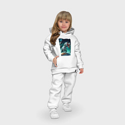 Детский костюм оверсайз Bender bending robot and tyrannosaurus - planet ex, цвет: белый — фото 2