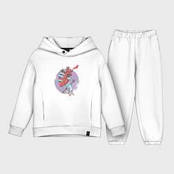 Детский костюм оверсайз Сердце в руке зомби, цвет: белый