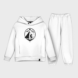 Детский костюм оверсайз Сфинкс в пирамиде, цвет: белый