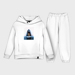 Детский костюм оверсайз Челюсти, цвет: белый