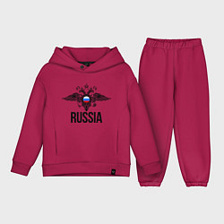Детский костюм оверсайз Russia, цвет: маджента