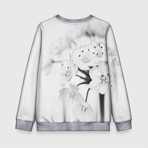 Детский свитшот Белая сакура / 3D-Меланж – фото 2