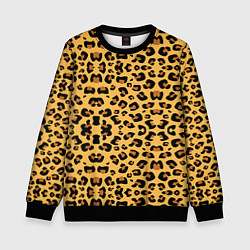 Свитшот детский Шкура леопарда, цвет: 3D-черный