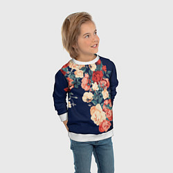 Свитшот детский Fashion flowers, цвет: 3D-белый — фото 2