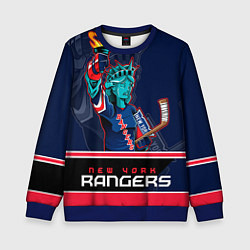 Свитшот детский New York Rangers, цвет: 3D-синий