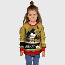 Свитшот детский Pittsburgh Penguins, цвет: 3D-красный — фото 2