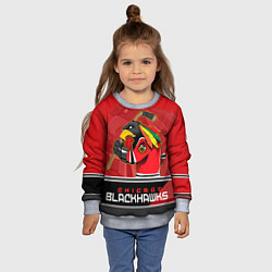 Свитшот детский Chicago Blackhawks, цвет: 3D-меланж — фото 2