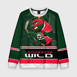 Свитшот детский Minnesota Wild, цвет: 3D-белый