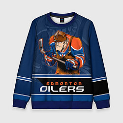 Свитшот детский Edmonton Oilers, цвет: 3D-синий