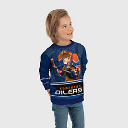 Свитшот детский Edmonton Oilers, цвет: 3D-синий — фото 2