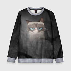 Свитшот детский Grumpy Cat, цвет: 3D-меланж