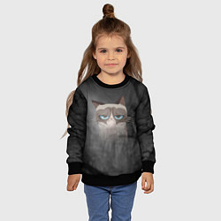 Свитшот детский Grumpy Cat, цвет: 3D-черный — фото 2