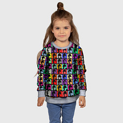 Свитшот детский The Beatles: pop-art, цвет: 3D-меланж — фото 2