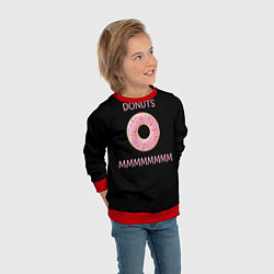 Свитшот детский Donuts, цвет: 3D-красный — фото 2