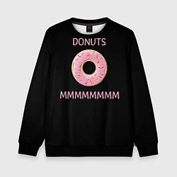 Свитшот детский Donuts, цвет: 3D-черный