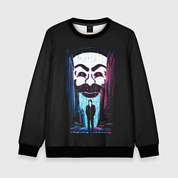 Свитшот детский Mr Robot: Anonymous, цвет: 3D-черный