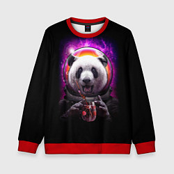 Свитшот детский Panda Cosmonaut, цвет: 3D-красный