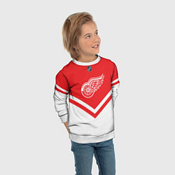 Свитшот детский NHL: Detroit Red Wings, цвет: 3D-белый — фото 2