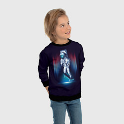 Свитшот детский Космический скейтбордист, цвет: 3D-черный — фото 2
