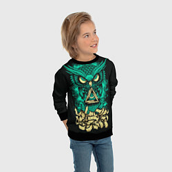 Свитшот детский Bring Me The Horizon: Owl, цвет: 3D-черный — фото 2