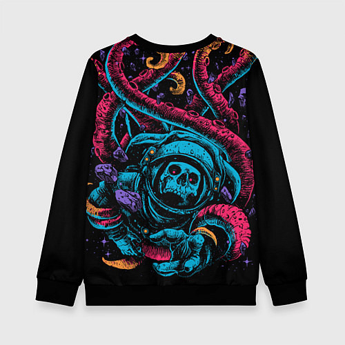 Детский свитшот Космический осьминог / 3D-Черный – фото 2