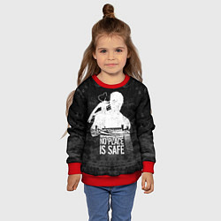 Свитшот детский No Place is Safe, цвет: 3D-красный — фото 2