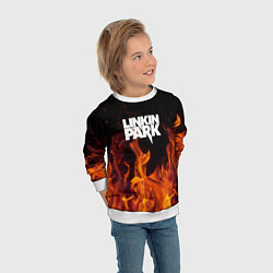 Свитшот детский Linkin Park: Hell Flame, цвет: 3D-белый — фото 2