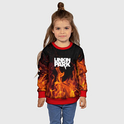 Свитшот детский Linkin Park: Hell Flame, цвет: 3D-красный — фото 2