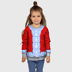 Свитшот детский Облачение Деда Мороза, цвет: 3D-меланж — фото 2