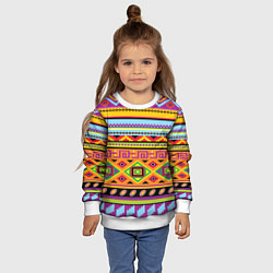 Свитшот детский Этнический орнамент, цвет: 3D-белый — фото 2