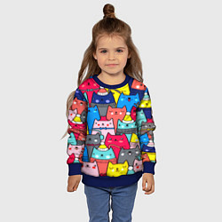 Свитшот детский Отряд котиков, цвет: 3D-синий — фото 2