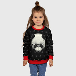 Свитшот детский Умная панда, цвет: 3D-красный — фото 2