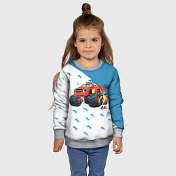 Свитшот детский Вспыш и чудо-машинки, цвет: 3D-меланж — фото 2
