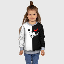 Свитшот детский Monokuma, цвет: 3D-меланж — фото 2