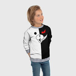 Свитшот детский Monokuma, цвет: 3D-меланж — фото 2