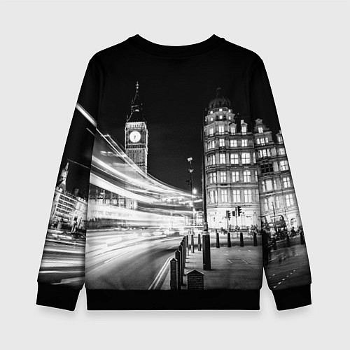 Детский свитшот Улица Лондона / 3D-Черный – фото 2