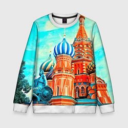 Свитшот детский Blue Kremlin, цвет: 3D-белый