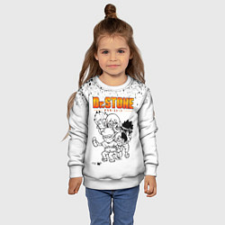 Свитшот детский Доктор Стоун персонажи, цвет: 3D-белый — фото 2